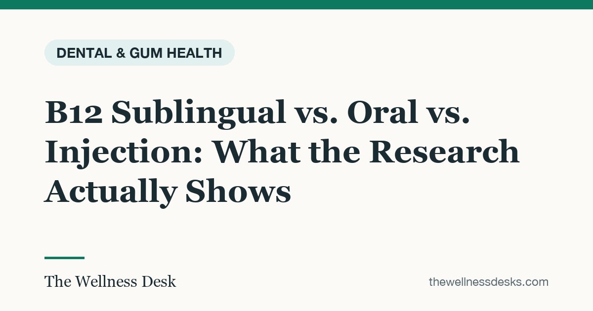Title card: B12 Sublingual vs. Oral vs. Injection: What the Research Actually Shows