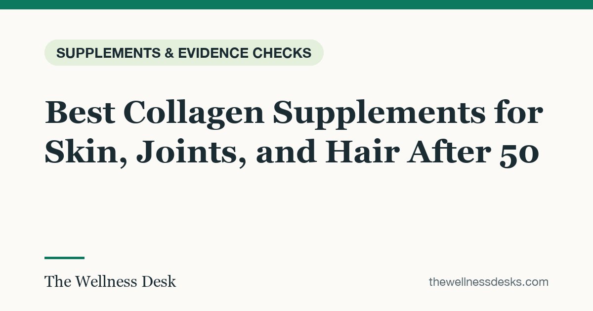 Title card: Best Collagen Supplements for Skin, Joints, and Hair After 50