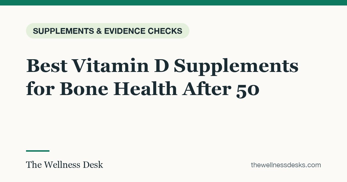 Title card: Best Vitamin D Supplements for Bone Health After 50