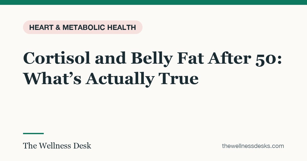 Title card: Cortisol and Belly Fat After 50: What’s Actually True