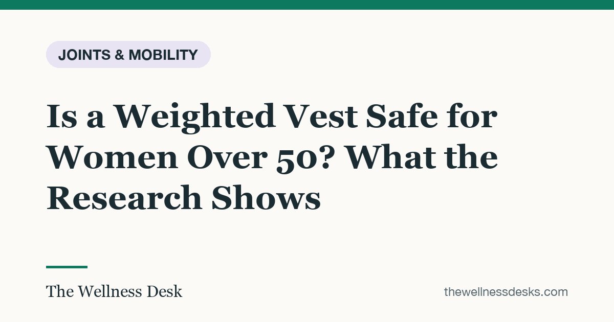 Title card: Is a Weighted Vest Safe for Women Over 50? What the Research Shows