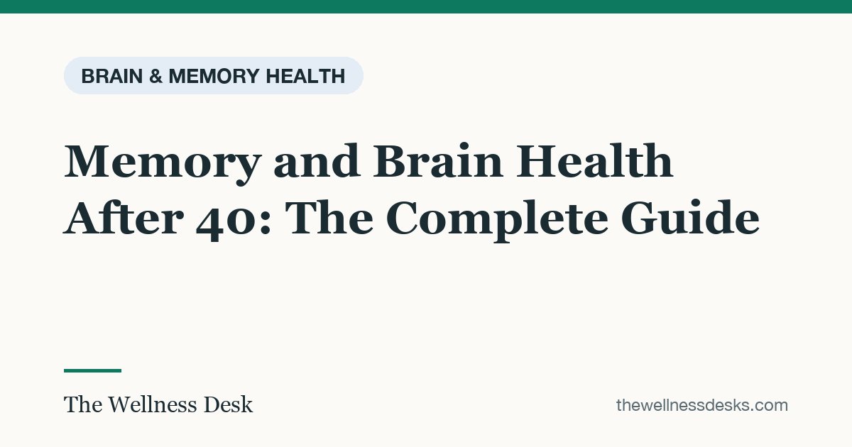 Title card: Memory and Brain Health After 40: The Complete Guide