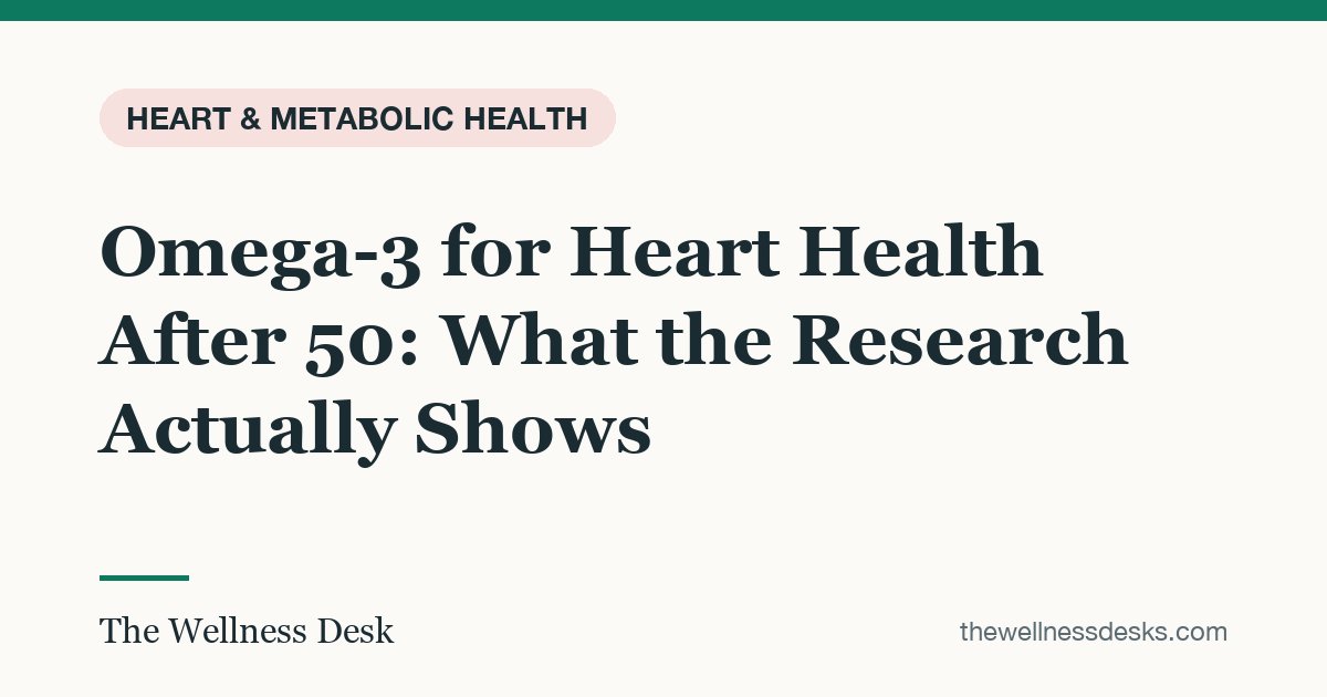 Title card: Omega-3 for Heart Health After 50: What the Research Actually Shows