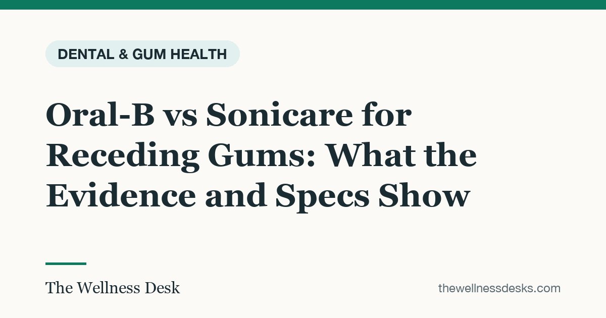 Title card: Oral-B vs Sonicare for Receding Gums: What the Evidence and Specs Show