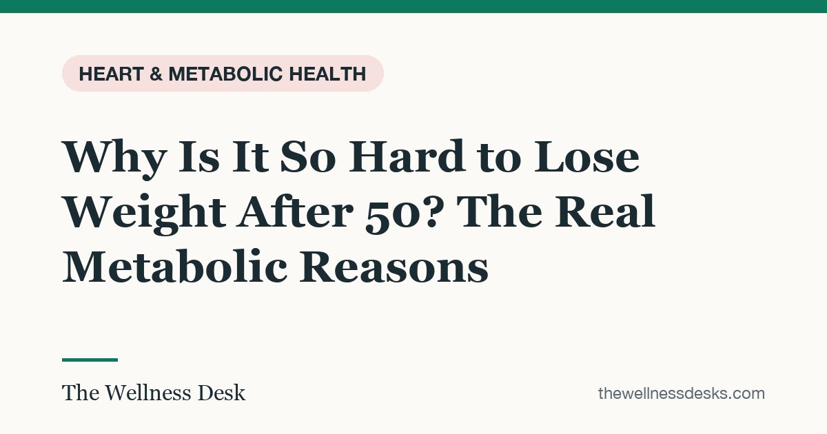 Title card: Why Is It So Hard to Lose Weight After 50? The Real Metabolic Reasons